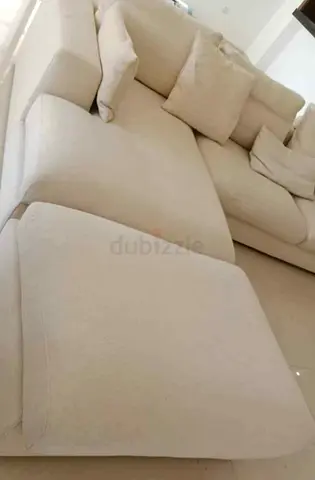 Marina home feather filled sofa with footstool