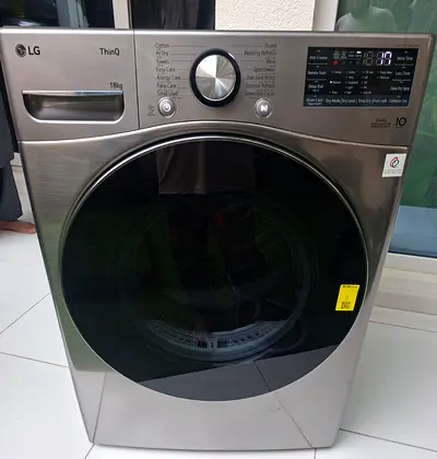 LG ThinQ Model 18KG 💯 Dryer Clothes Latest Model & Touch Penal Control Digital Clock (Works Great)
