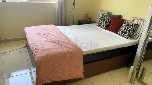 Bed with mattress