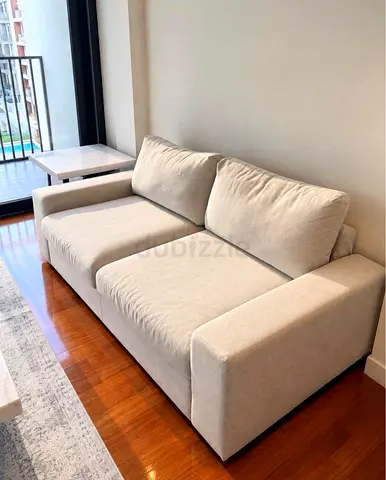 Beige 2-Seater Sofa bed in Good Condition  Comfortable Modern Design vimle