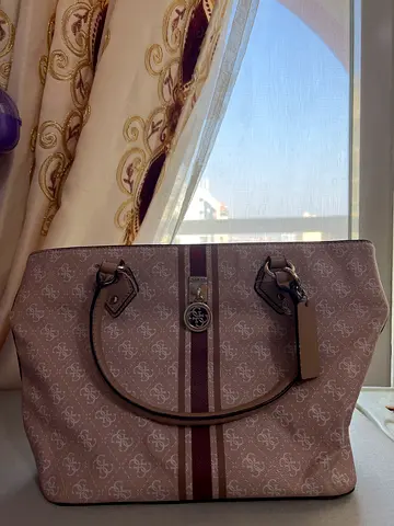Guess Monogram Canvas Handbag
