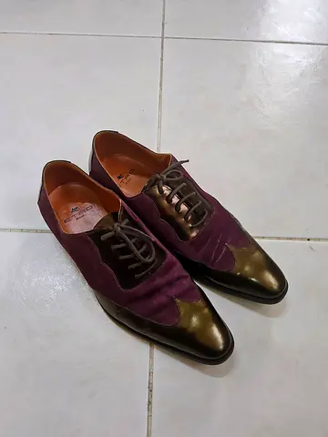 Men's leather and suede oxford shoes - size unknown, lightly used