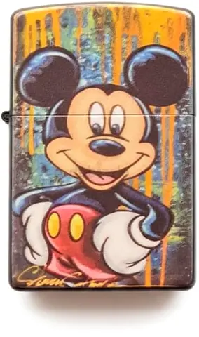 Vintage Mickey Mouse Flip-Top Metal Lighter UNUSED 47