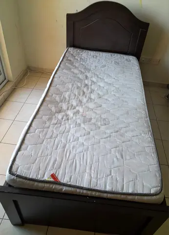 Bed with mattress