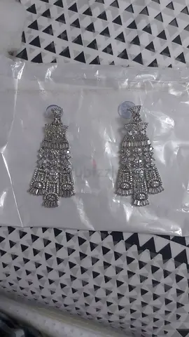 WINTER SALE! EXQUISITE SILVER ETHNIC EARRINGS - ARTIFICIAL JEWELLERY