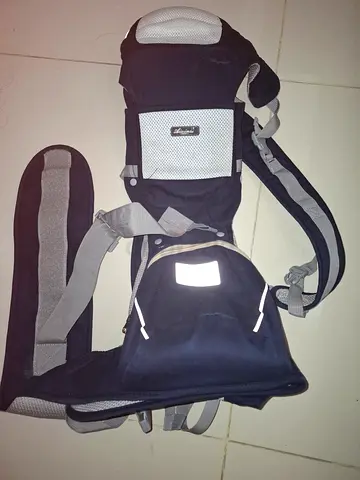 Ergonomic Baby Carrier / Front & Back Soft Structured Carrier - Dark blue with Grey