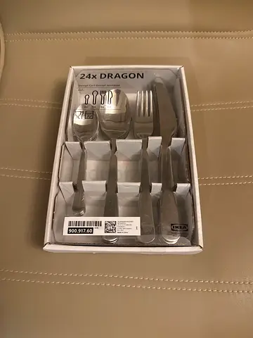 IKEA 24-piece DRAGON stainless steel cutlery set - unused