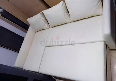 Cream L-Shaped Sectional Sofa Bed ikea