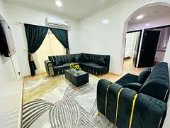 Furnished Two-bedroom apartment with a living room for monthly rent | Ajman – Al Muwaihat | bills 