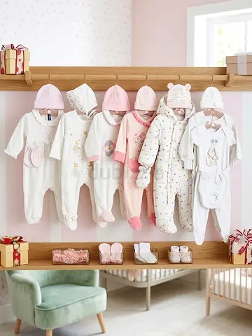 Second hand Baby Girl overalls suits, Rompers and Onesies - (0-6M) - Cozy Set of 20 pcs