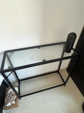 Black metal frame table base - good condition
