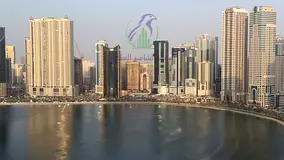 3BR apartment for annual rent with free AC free parking gym and pool balcony sea view spacious layou