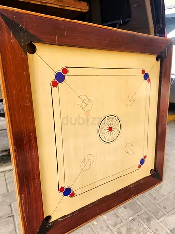 Premium Wooden Carrom Board with Frame - Good Condition