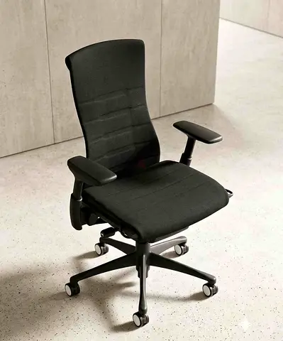 Herman Miller Embody Ergonomic Black Office Chair with Adjustable Armrests and Wheels