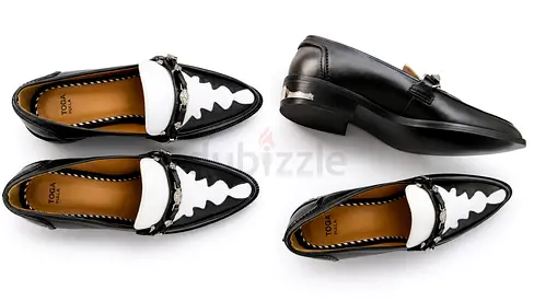Toga Pulla black & white leather loafers - size 41, unused