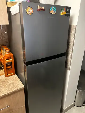 Hisense Top Freezer Refrigerator - Good Condition, 2-Door Stainless Steel