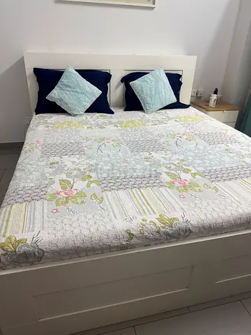 Bed with drawers,back storage with mattress