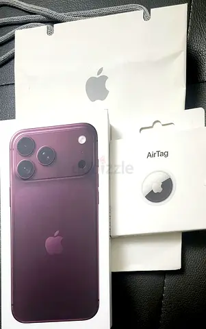 18 pro max 256GB Burgundy box pack with air tag