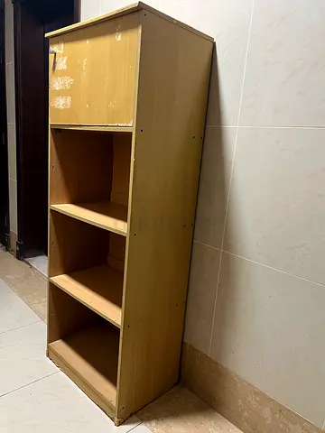 Tall wooden cabinet / bookshelf