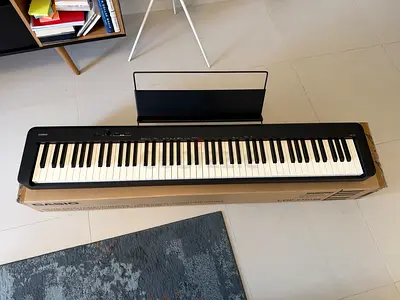 Casio CDP-S110 88 Key Weighted Digital Piano with Box Pedal and Music Rest
