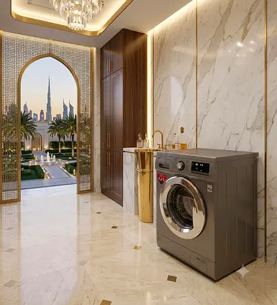 LG F4J3TMG5P 8kg Front Load Washer with 5kg Capacity – Direct Drive Motor, Stone Silver