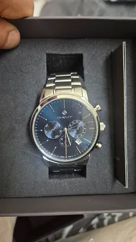 Men's stainless steel chronograph wristwatch with date