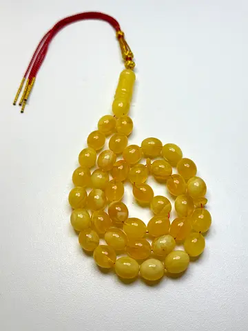 Natural Baltic Butterscotch Amber Misbaha (72.57g)