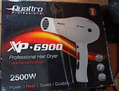 Compact Hair Dryer - Lightweight, White