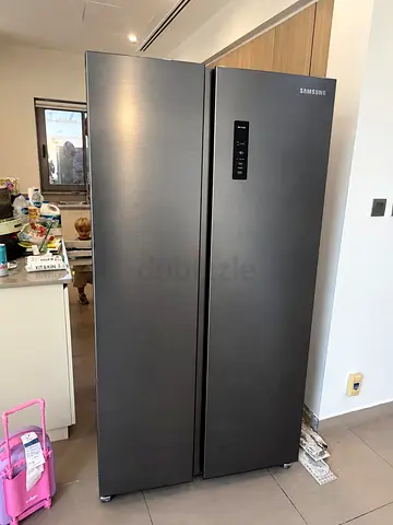 Samsung Side-by-Side Refrigerator - Grey, Good Working Condition Latest Version