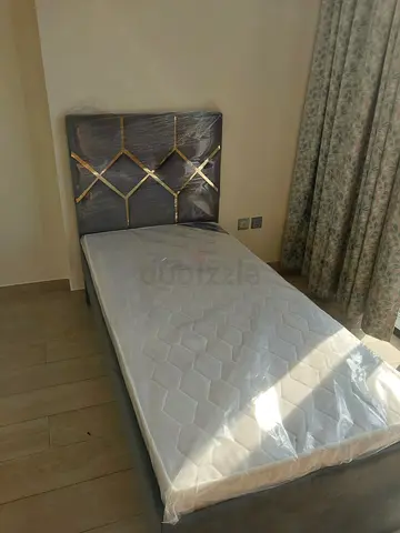 Single Bed Frame with Headboard and Mattress - Good Condition