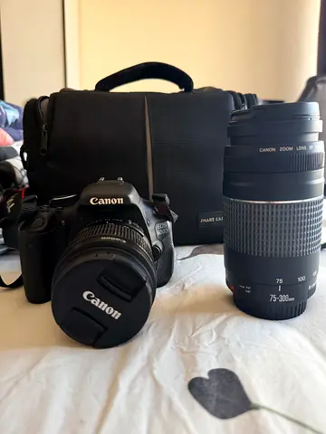 Canon EOS 600D DSLR | 18-55mm + 75-300mm Lenses | Complete Kit