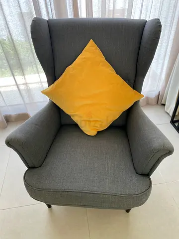 IKEA STRANDMON Wing Chair – Dark Grey