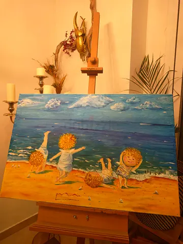 Original hand-painted artwork on canvas.