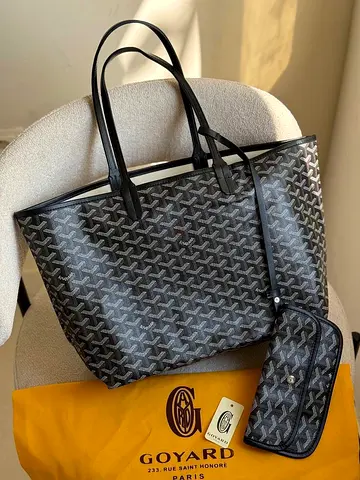Goyard tote bag - Black/Charcoal (with pouch)