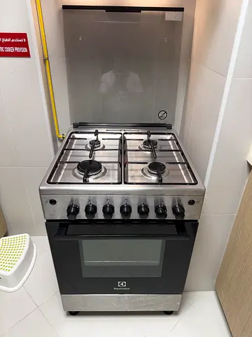 Electrolux 60x60 Gas Cooker 4 Burner Gas Oven and Grill EKG611A1OX Stainless