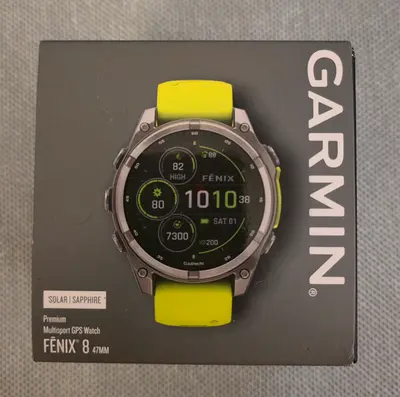Garmin Fenix 8 Solar Sapphire (47mm) Multisport GPS Watch - Boxed