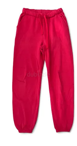 Undiz pink Women's Casual Elastic Waist Jogger cuffed Sweatpants, size S/M