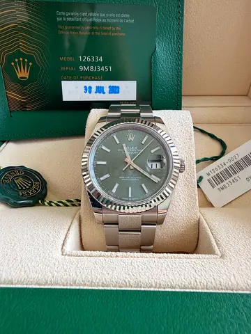 Rolex Datejust II Men’s Watch - Stainless Steel Green Dial, Like New
