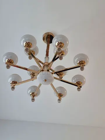 CHANDELIER, 13 LED LIGHTS, 3 OPTION with REMOTE CONTROL