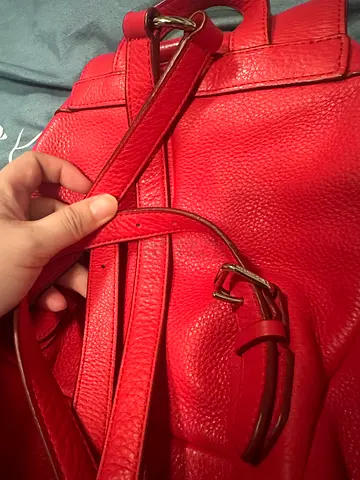 COACH Mini Red leather shoulder bag with adjustable straps - good used condition..