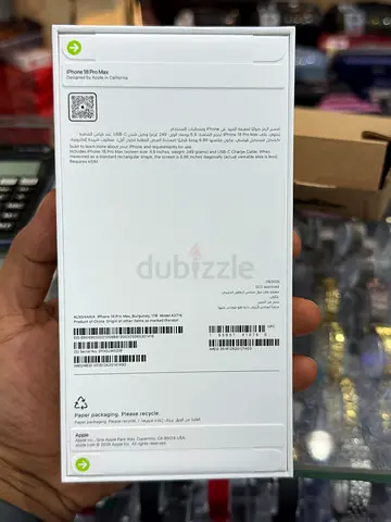 iPhone 18Pro Max 1 tb GB - Sealed Box