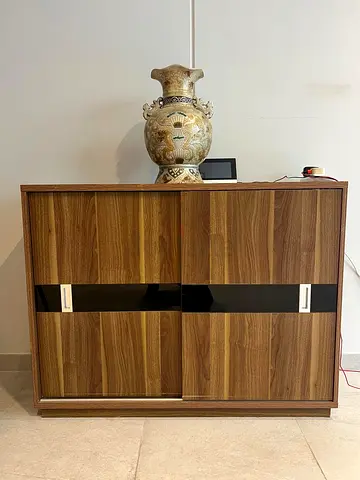 Compact Wooden Sideboard / Storage Cabinet with Sliding Doors