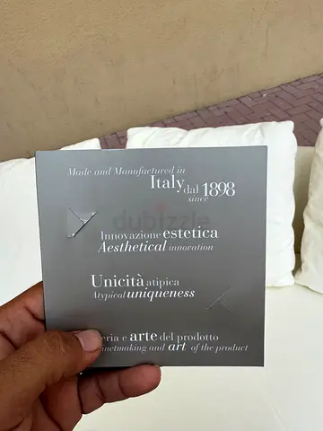 As like new condition Made in Italy Sofa with original card