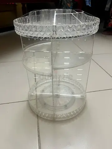 Clear Rotating Plastic Organizer Carousel - 3-Tier