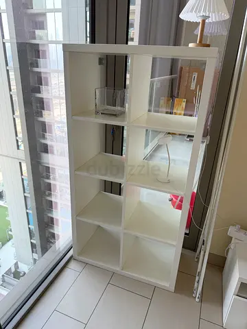 White 9-Cube Storage Shelf / Room Divider - Good Condition