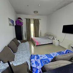 Furnished Studio with a balcony for monthly rent 🏡 in Ajman, Al Nuaimiya 2 ✔️ Bills and inter