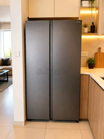 Samsung black Side By side refrigerator freezer