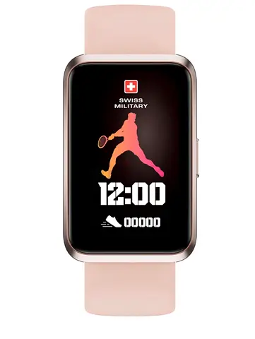 Swiss Military Smartwatch - Pink silicone band, good condition