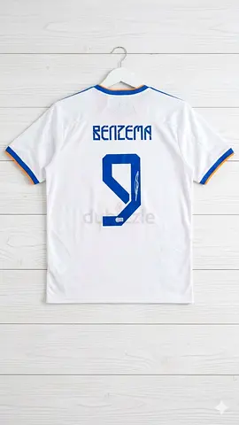 Karim Benzema Signed 21/22 Real Madrid UCL Final Jersey Adidas Beckett Witness