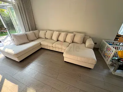 High-quality The One Kingston Sectional U Shape Sofa Beige